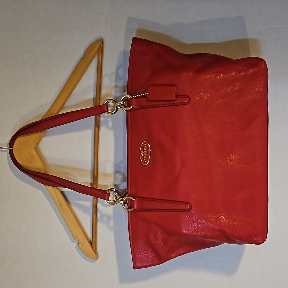 Coach Ellis Pebbled Leather Tote in Red - 33961
